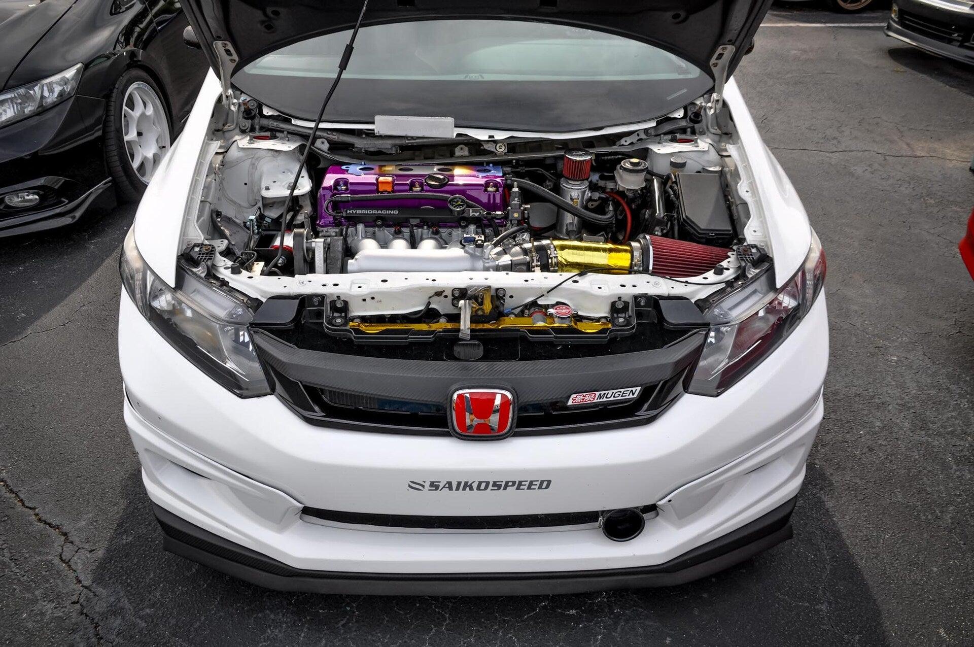 083-white-9th-gen-civic-engine-bay - Liken Motorsports