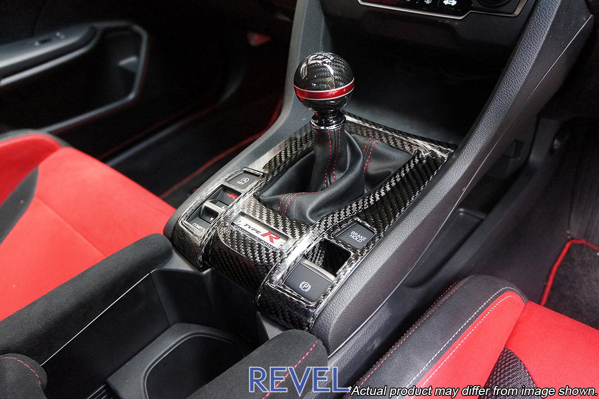 Revel GT Dry Carbon Shifter Panel Cover - 16-21 Honda Civic Type-R