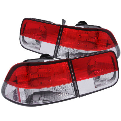 Taillights Red/Clear - 96-00 Honda Civic (Coupe)