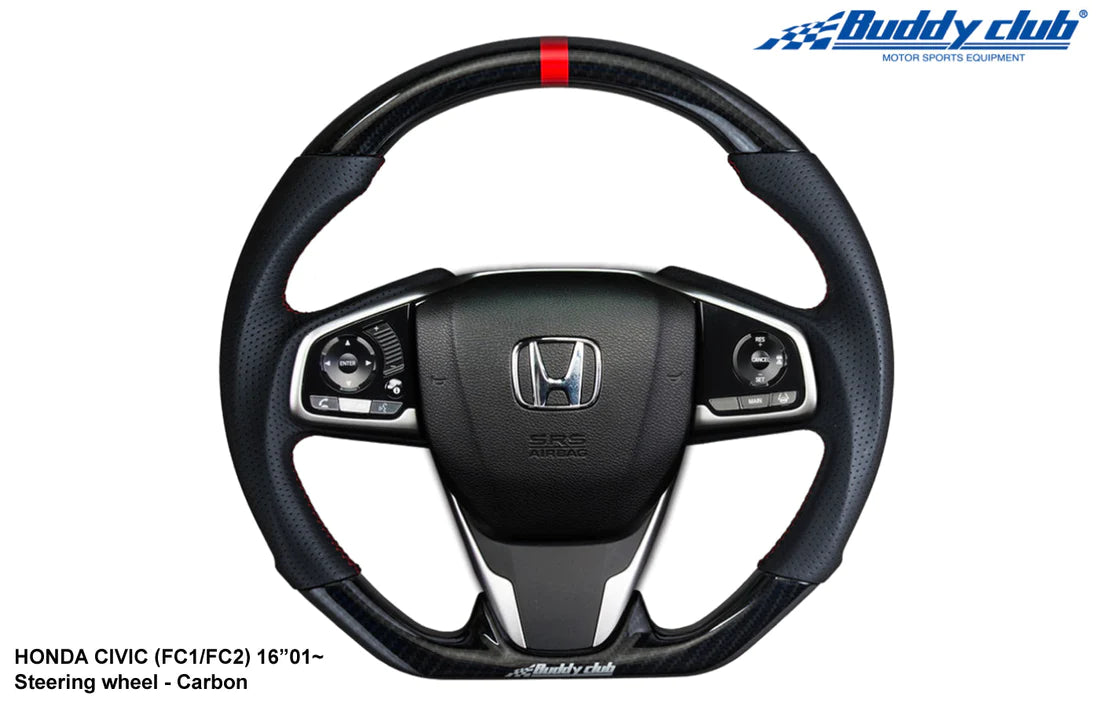 Buddy Club Racing Spec Steering Wheel - Fits 2016-2021 Honda Civic