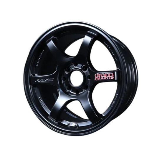 Gram Lights 57DR 4x100 Wheels in Semi Gloss Black with Red Sticker