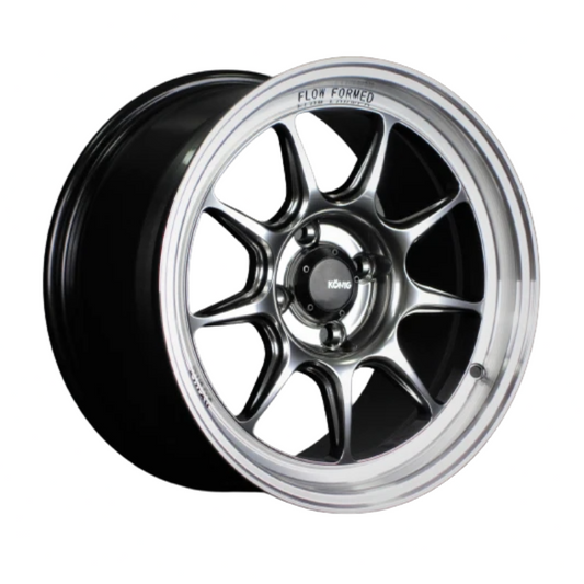 Konig Countergram 4x100 Wheels - Hyper Chrome with Machined Lip with Center Cap