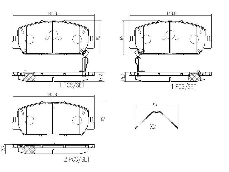 Brembo Ceramic OE Front Brake Pads - 16-18 ILX/16-17 Accord