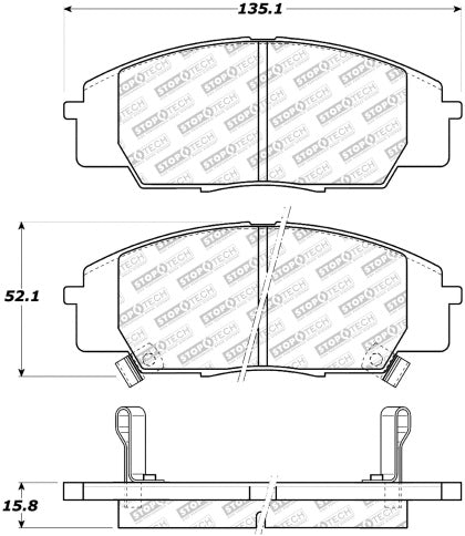 StopTech Street Front Brake Pads with Hardware - Honda/Acura