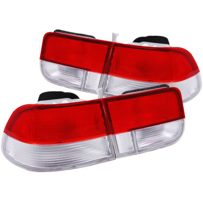 50/50 Taillights Red/Clear - 96-00 Honda Civic (Coupe)