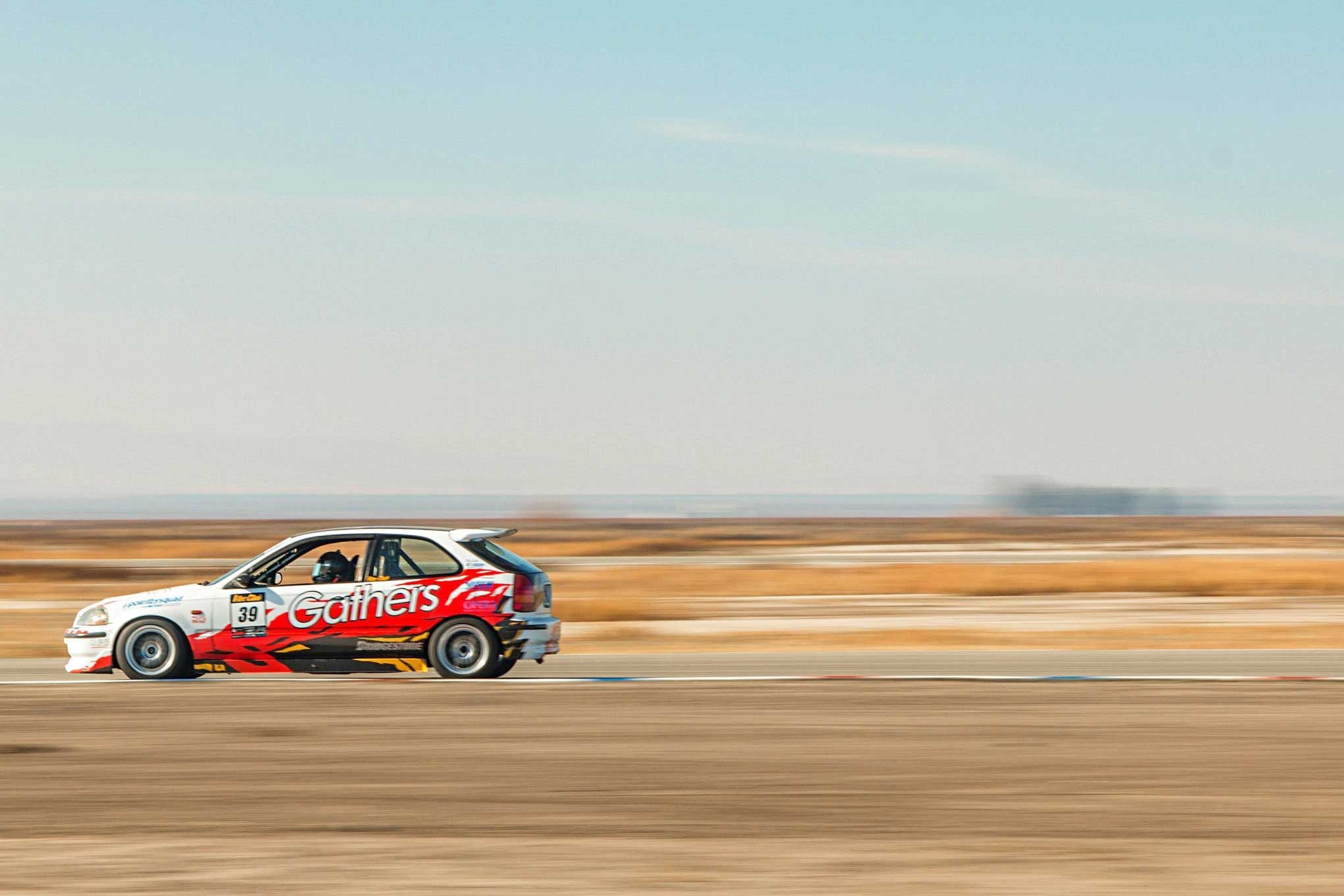 Gathers Honda Civic EK EJ Hatchback on track